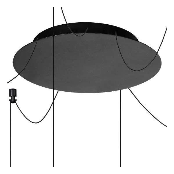 Lucide LORENZ - Hanglamp - LED Dimb. - 6x0,7W 3000K - Zwart - detail 1